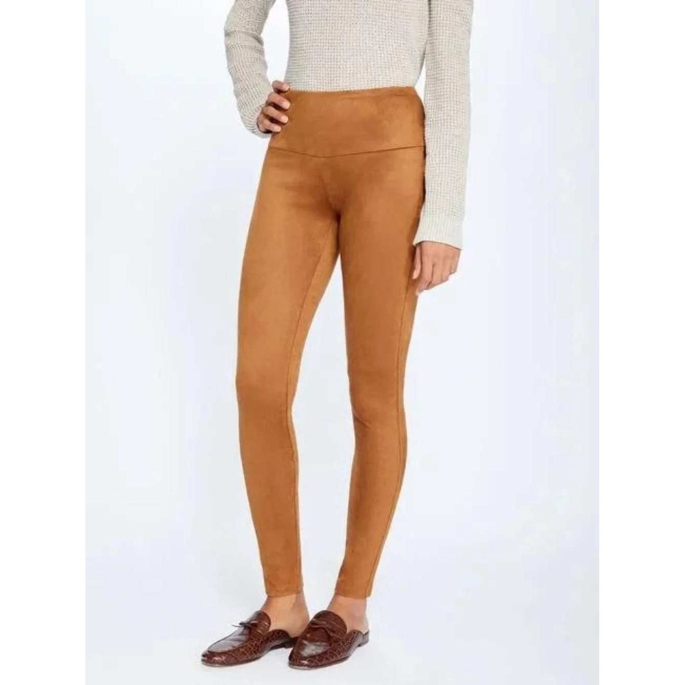 J.McLaughlin The Lori Leggings Womens Tan Faux Suede Pull-On Classic Preppy M